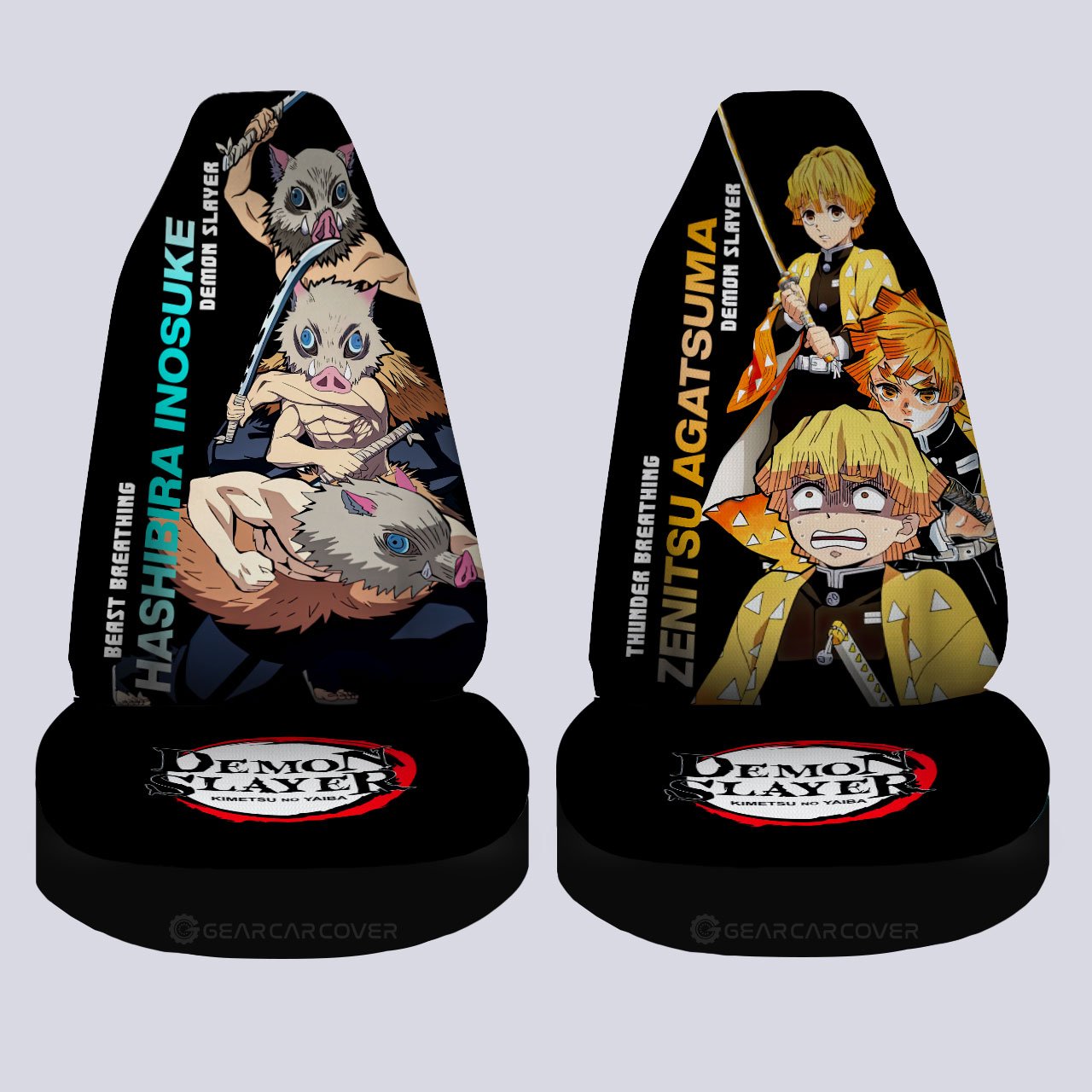 Zenitsu And Inosuke Car Seat Covers Custom - Gearcarcover - 4