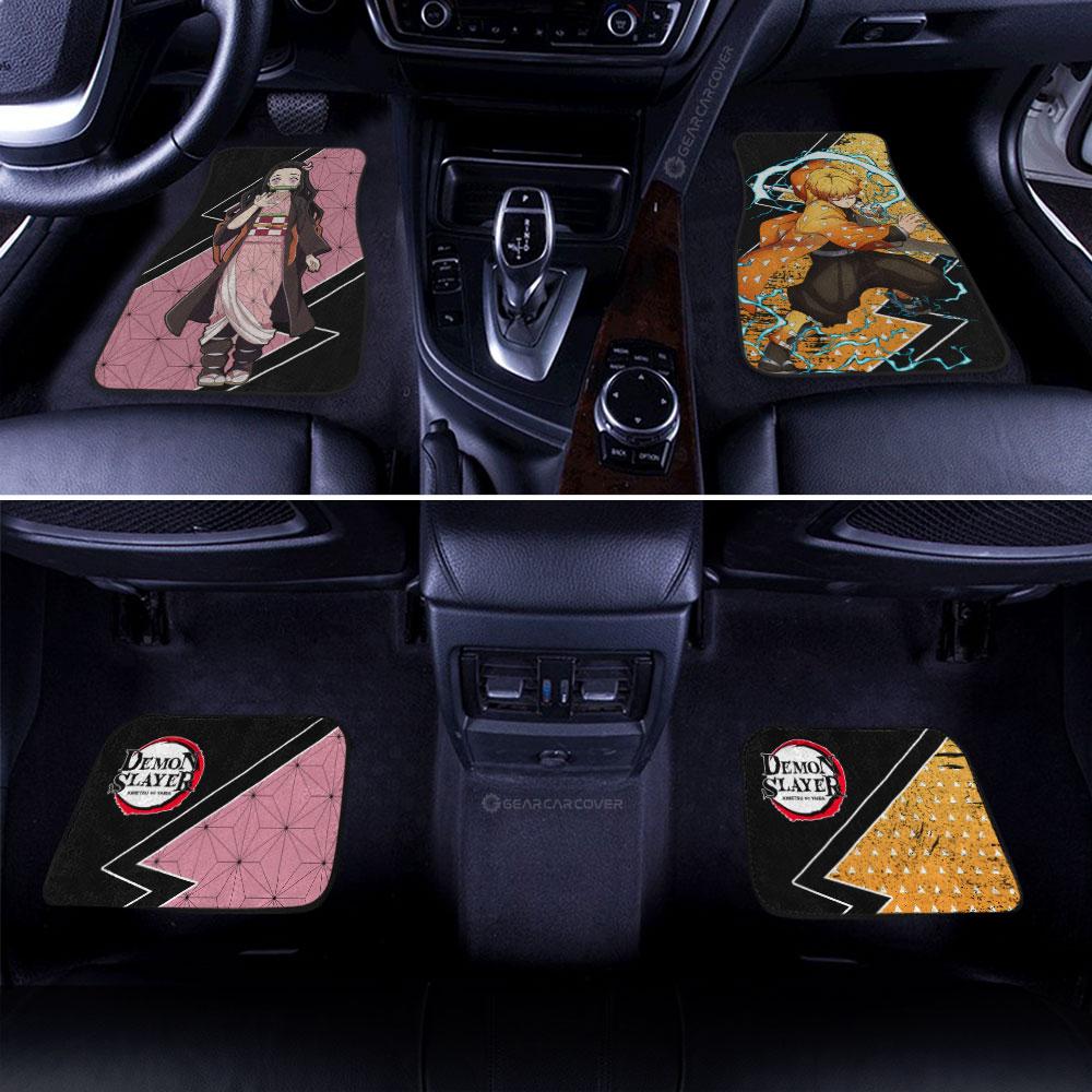 Zenitsu And Nezuko Car Floor Mats Custom Car Accessories - Gearcarcover - 3