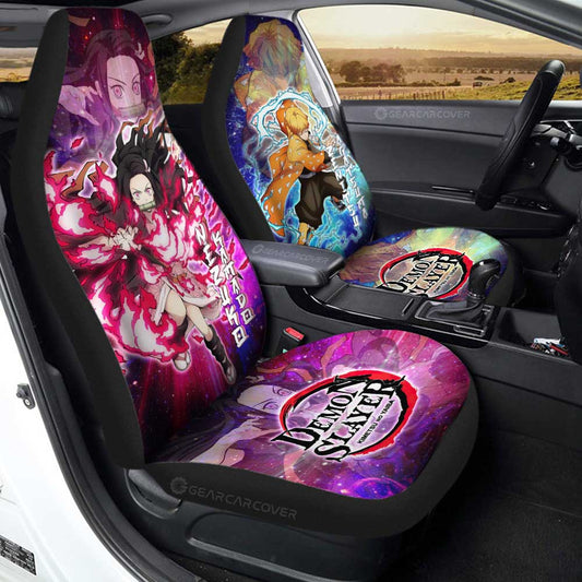 Zenitsu And Nezuko Car Seat Covers Custom Characters Car Accessories - Gearcarcover - 2