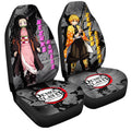 Zenitsu And Nezuko Car Seat Covers Custom Mix Mangas - Gearcarcover - 3