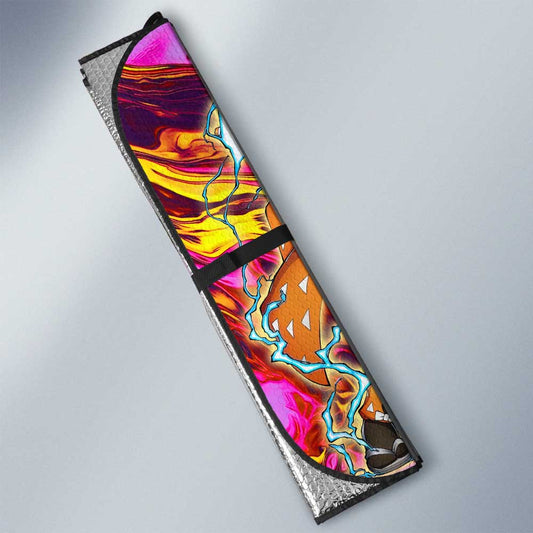 Zenitsu And Nezuko Car Sunshade Custom Car Accessories - Gearcarcover - 2