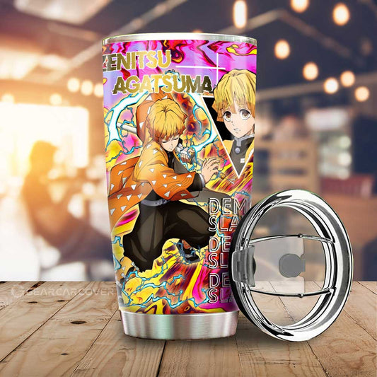 Zenitsu And Nezuko Tumbler Cup Custom Car Accessories - Gearcarcover - 2