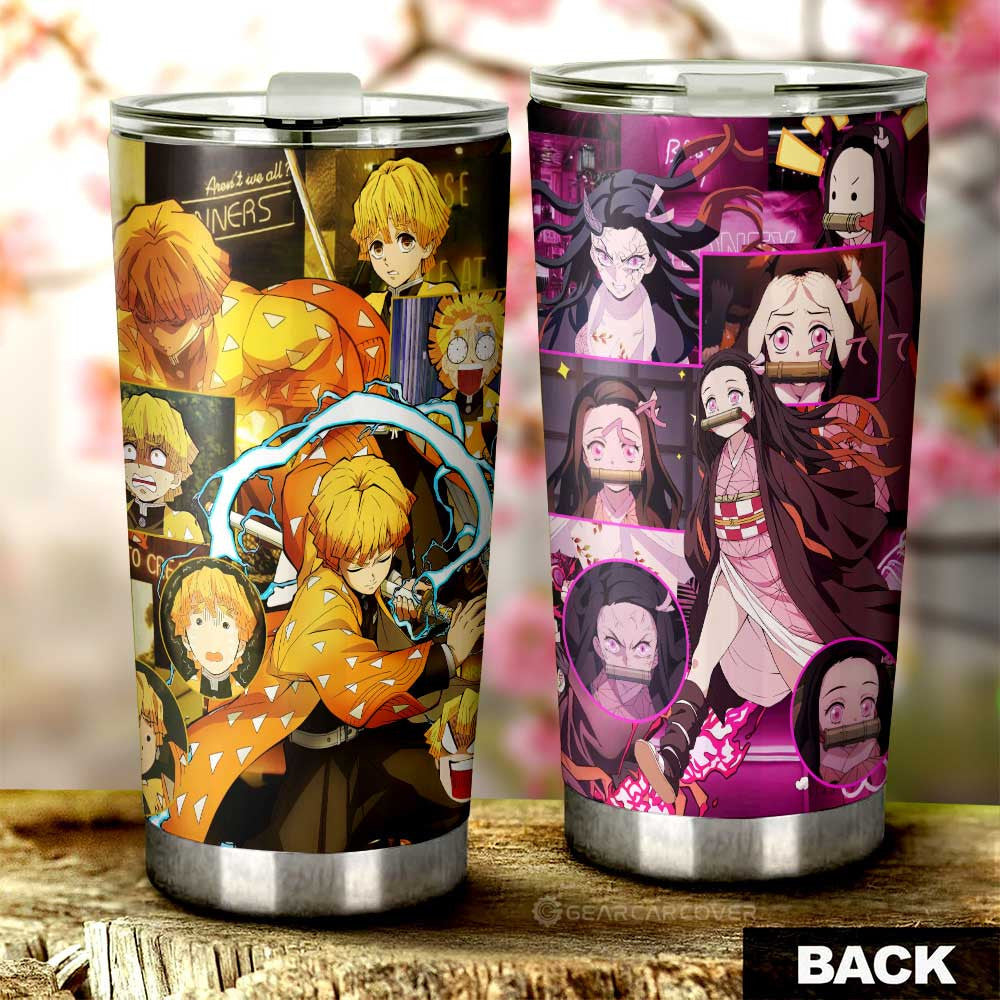 Zenitsu And Nezuko Tumbler Cup Custom - Gearcarcover - 1