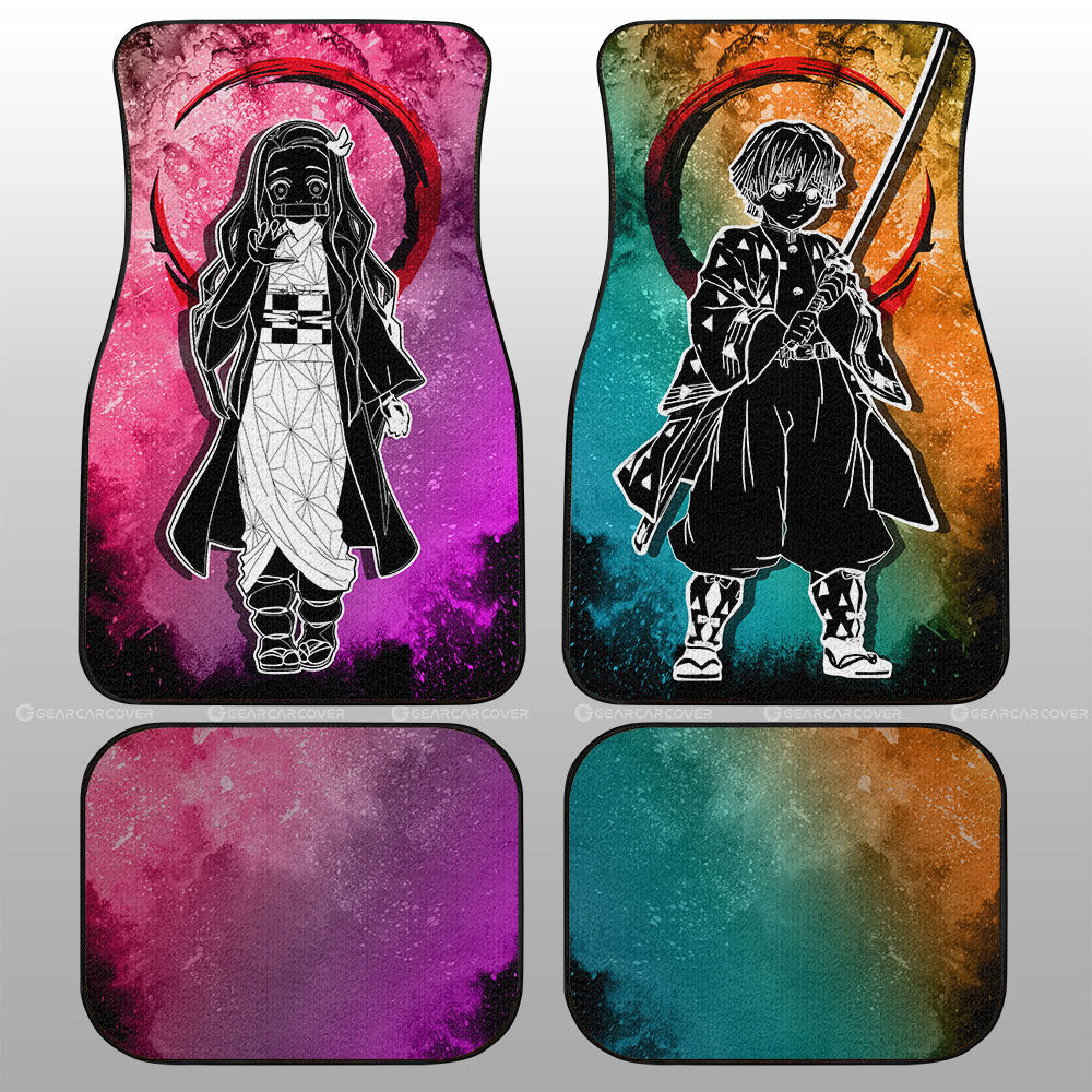 Zenitsu Nezuko Car Floor Mats Custom Car Accessories - Gearcarcover - 1