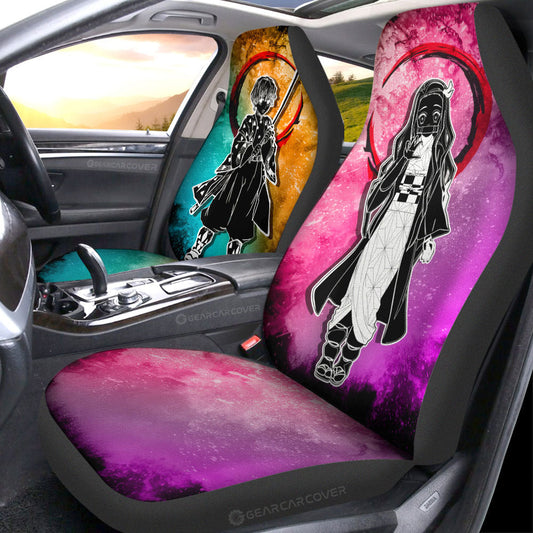 Zenitsu Nezuko Car Seat Covers Custom Car Accessories - Gearcarcover - 1