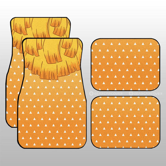 Zenitsu Uniform Car Floor Mats Custom Hairstyle Car Interior Accessories - Gearcarcover - 1