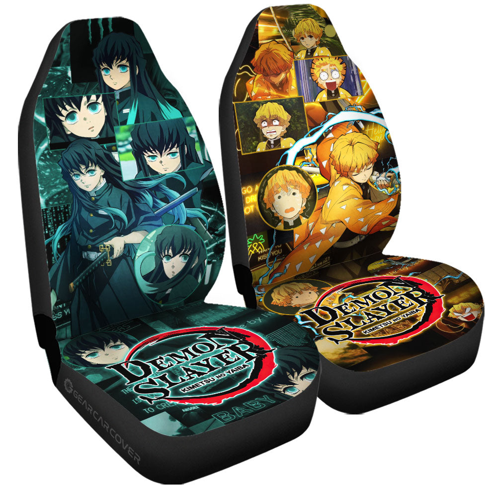 Zenitsu and Muichirou Car Seat Covers Custom Anime Car Accessories - Gearcarcover - 2