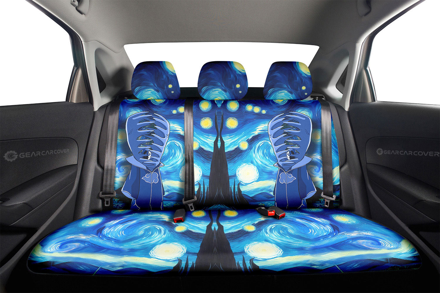 Zetsu Car Back Seat Covers Custom Starry Night Styles - Gearcarcover - 2