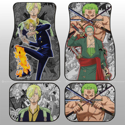 Zoro And Sanji Car Floor Mats Custom Car Accessories - Gearcarcover - 1