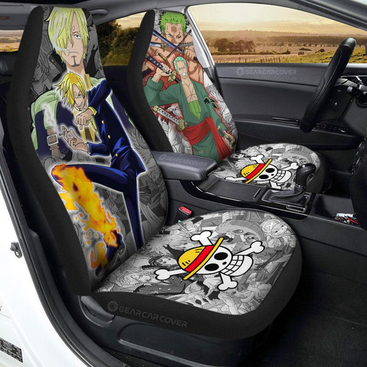 Zoro And Sanji Car Seat Covers Custom Car Accessories - Gearcarcover - 1