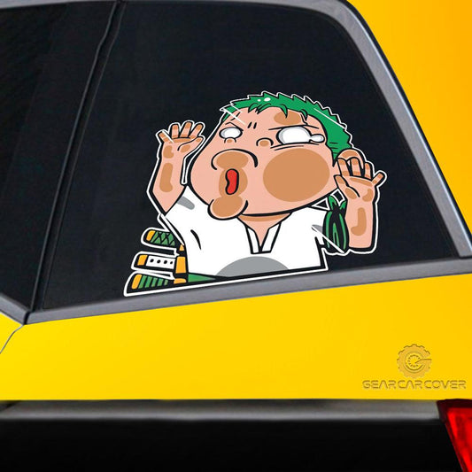 Zoro Hitting Glass Car Sticker Custom Car Accessories For Fans - Gearcarcover - 2