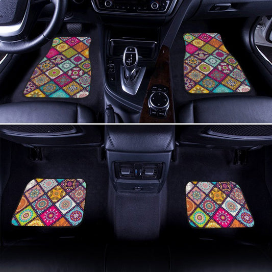 Abstract Needlepoint Car Floor Mats Custom Car Accessories - Gearcarcover - 1