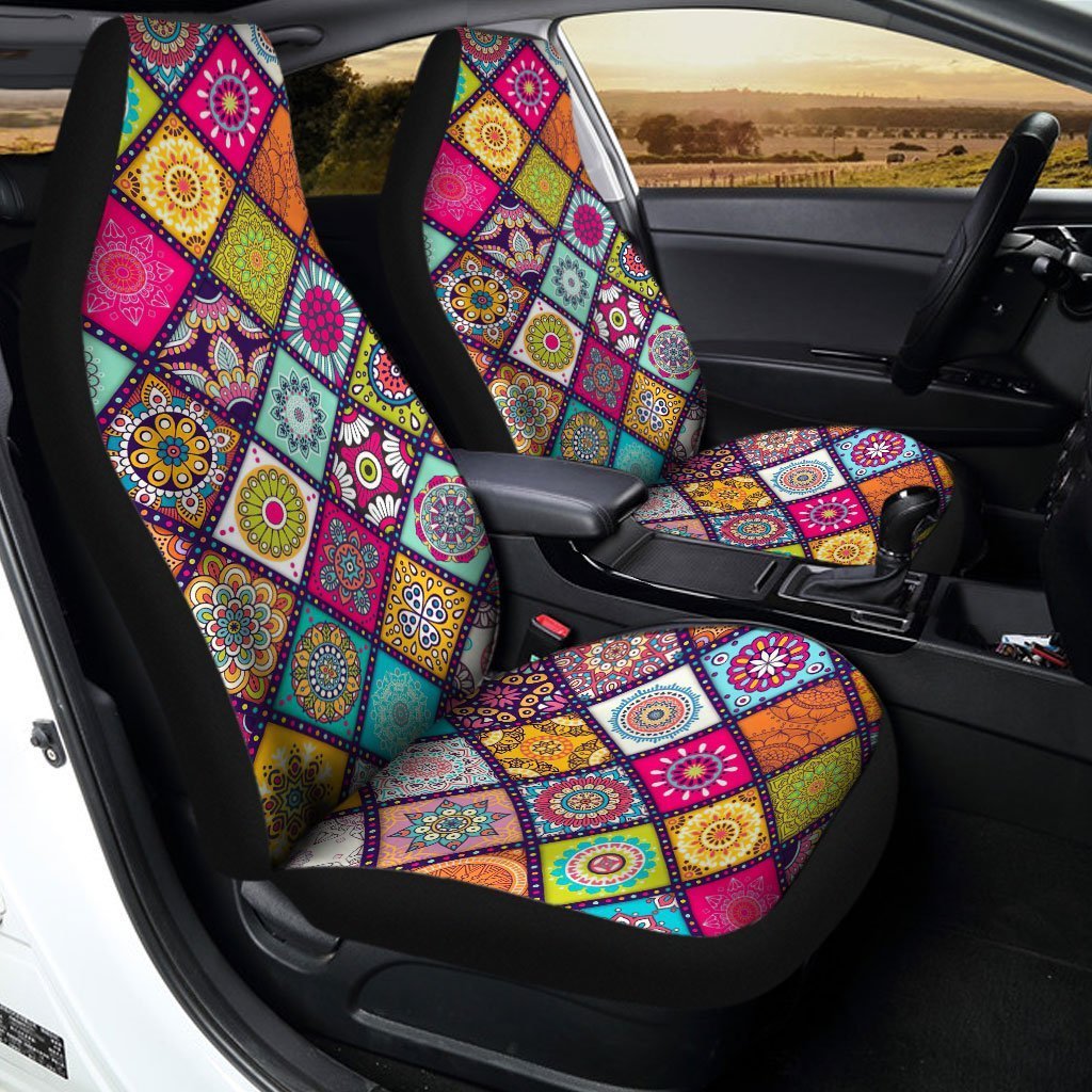 Abstract Needlepoint Car Seat Covers Custom Car Accessories - Gearcarcover - 2