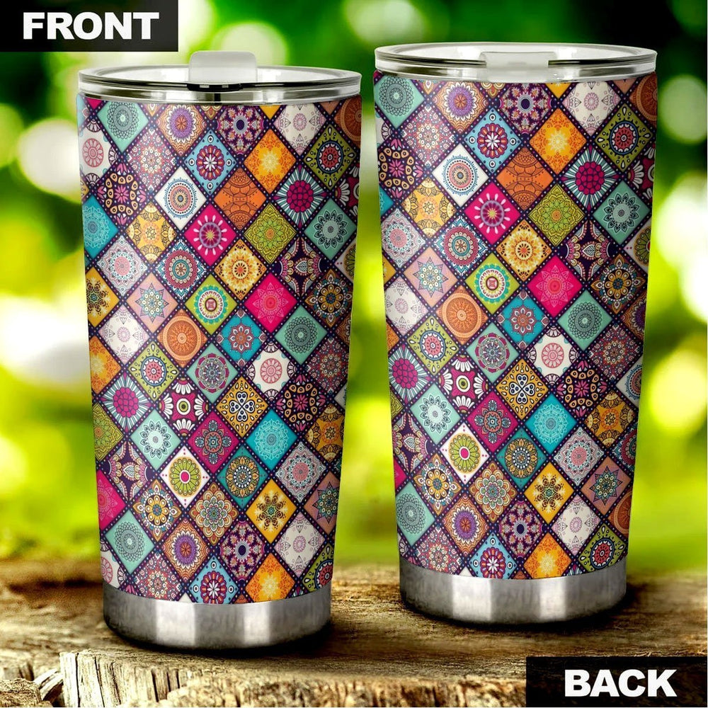 Abstract Needlepoint Tumbler Cup Custom Car Accessories - Gearcarcover - 4