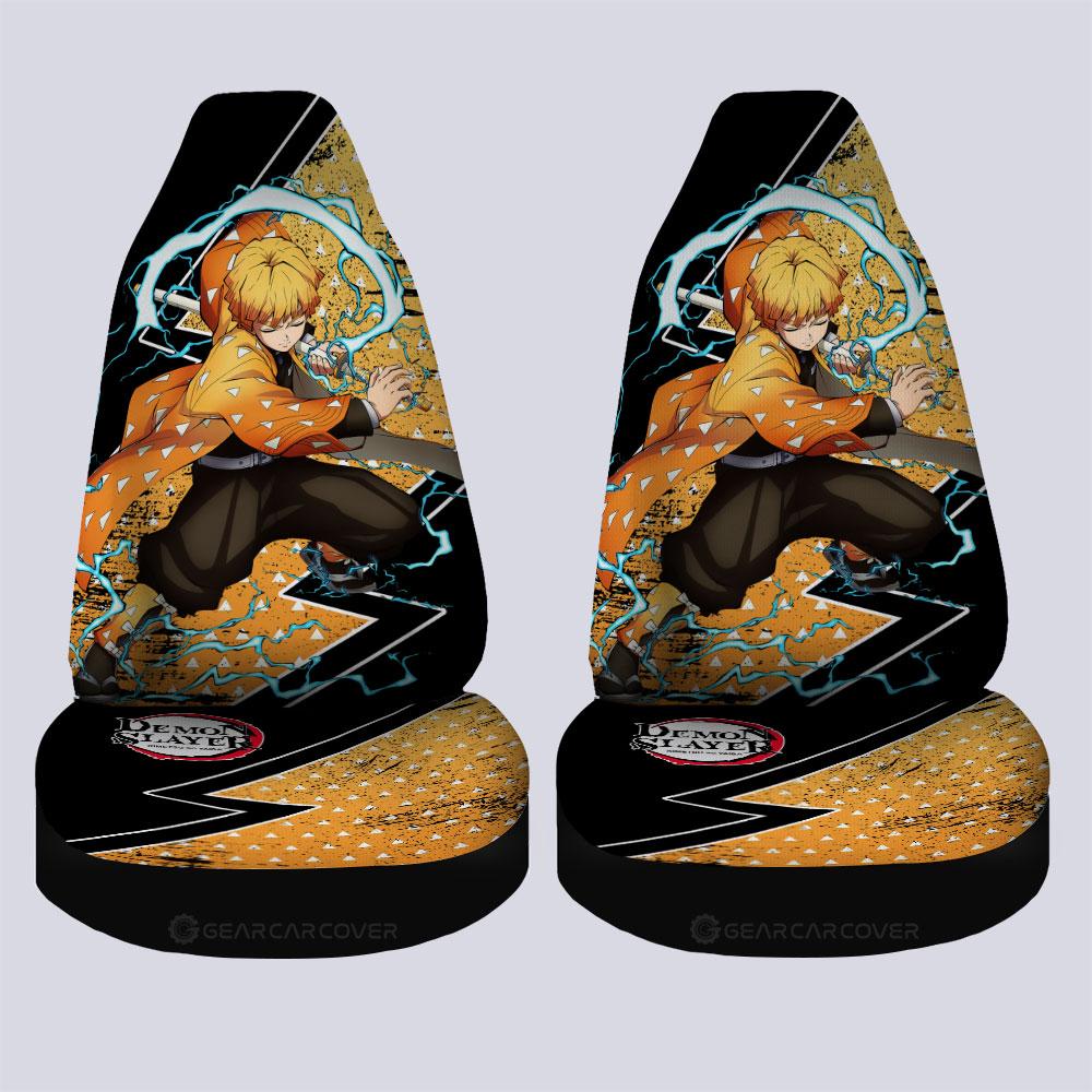 Agatsuma Zenitsu Car Seat Covers Custom Demon Slayer Anime Car Accessories - Gearcarcover - 4