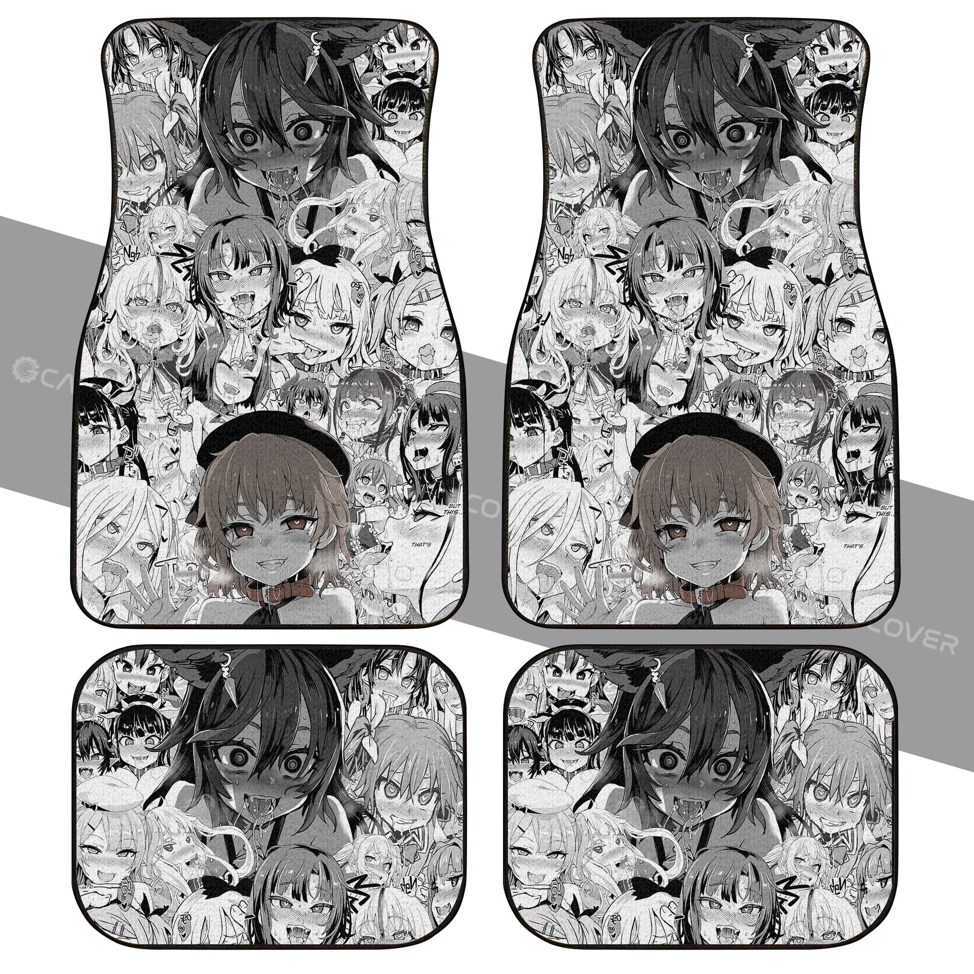 Ahegao Car Floor Mats Custom Manga Car Interior Accessories - Gearcarcover - 2