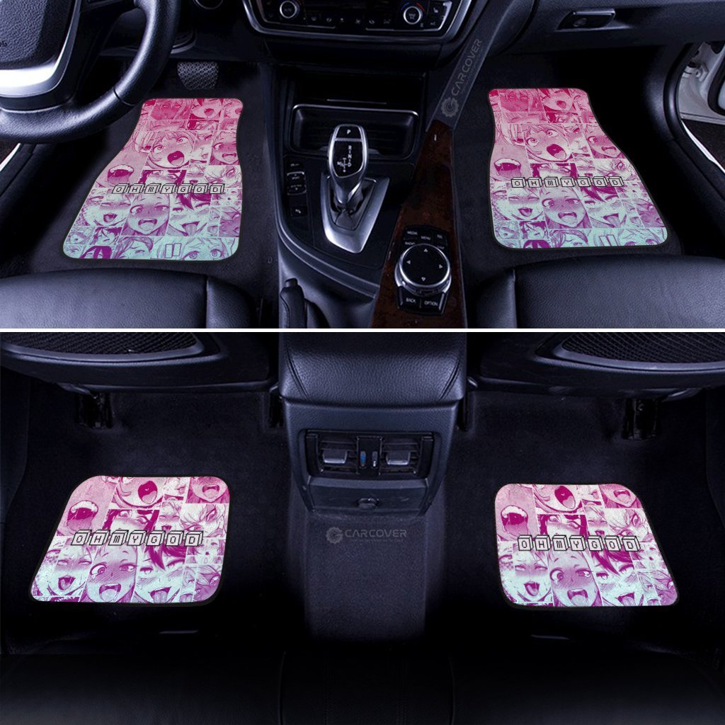 Ahegao Car Floor Mats Custom OMG Car Interior Accessories - Gearcarcover - 3