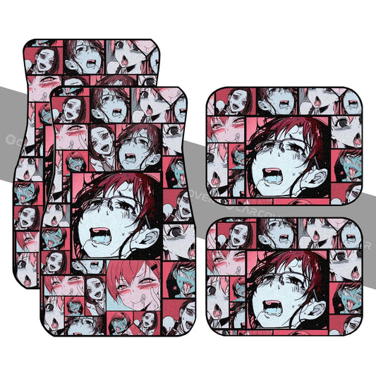 Ahegao Car Floor Mats Custom Vintage Car Interior Accessories - Gearcarcover - 1
