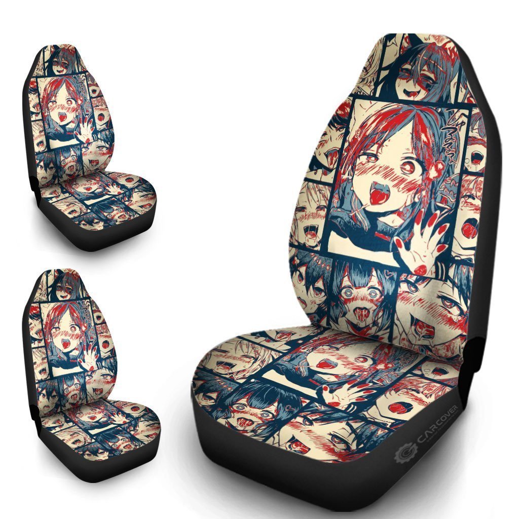 Ahegao Car Seat Covers Custom Car Interior Accessories Decorations - Gearcarcover - 3