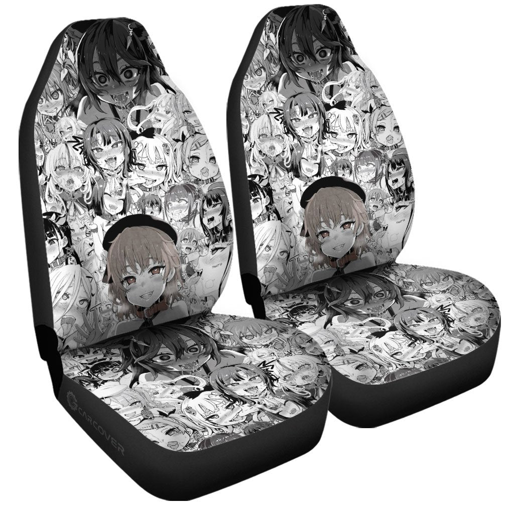 Ahegao Car Seat Covers Custom Manga Car Interior Accessories - Gearcarcover - 3