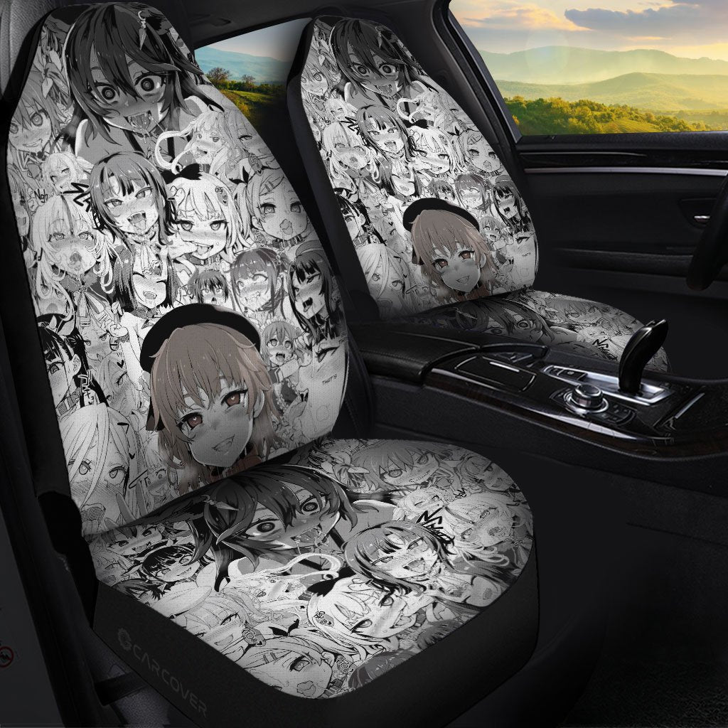 Ahegao Car Seat Covers Custom Manga Car Interior Accessories - Gearcarcover - 1