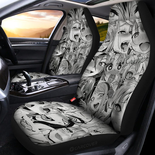 Ahegao Car Seat Covers Custom Manga Style Car Accessories - Gearcarcover - 2
