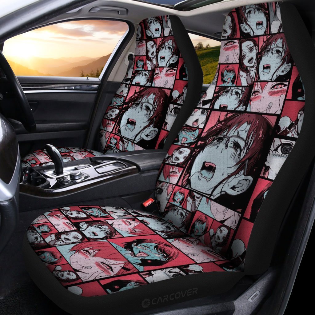 Ahegao Car Seat Covers Custom Vintage Car Interior Accessories - Gearcarcover - 2