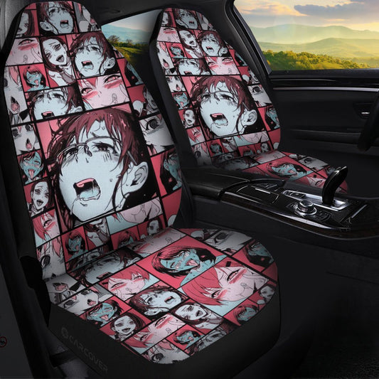 Ahegao Car Seat Covers Custom Vintage Car Interior Accessories - Gearcarcover - 1