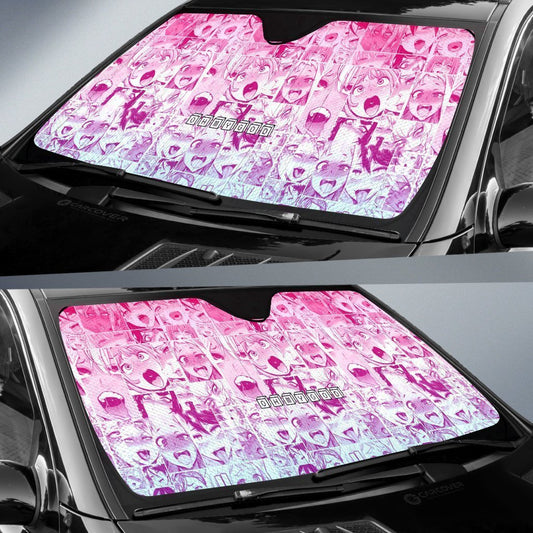 Ahegao Car Sunshade Custom Car Interior Accessories - Gearcarcover - 2