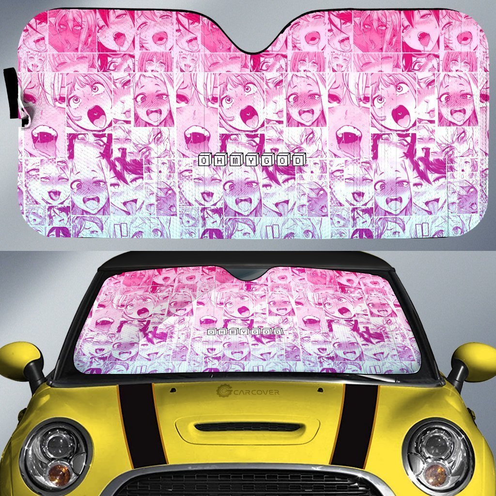 Ahegao Car Sunshade Custom Car Interior Accessories - Gearcarcover - 1