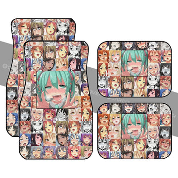 Ahegao Miku Car Floor Mats Custom Car Interior Accessories - Gearcarcover - 1