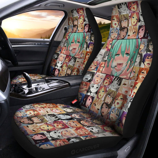 Ahegao Miku Car Seat Covers Custom Car Interior Accessories - Gearcarcover - 2