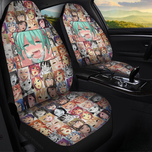 Ahegao Miku Car Seat Covers Custom Car Interior Accessories - Gearcarcover - 1