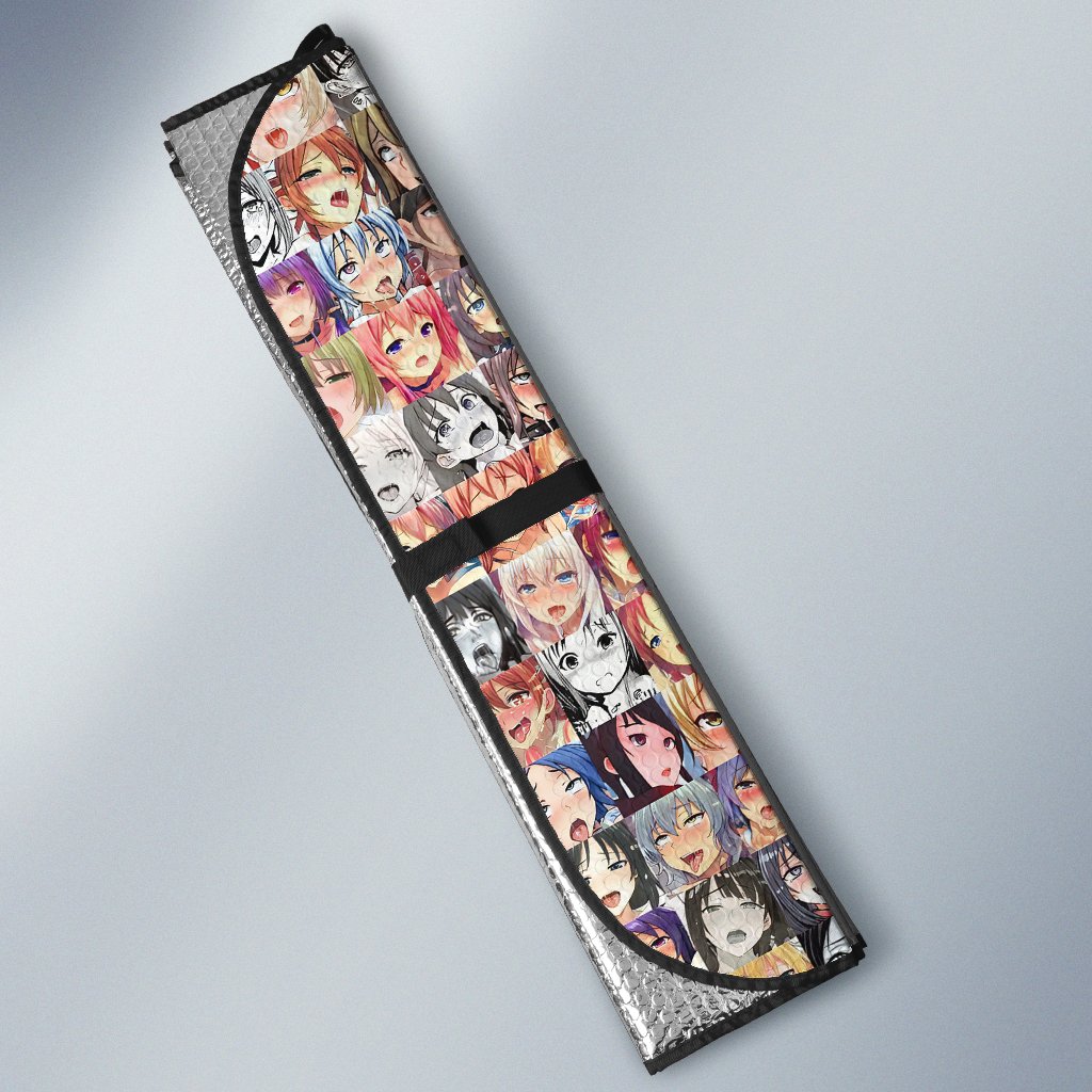 Ahegao Miku Car Sunshade Custom Car Interior Accessories - Gearcarcover - 3