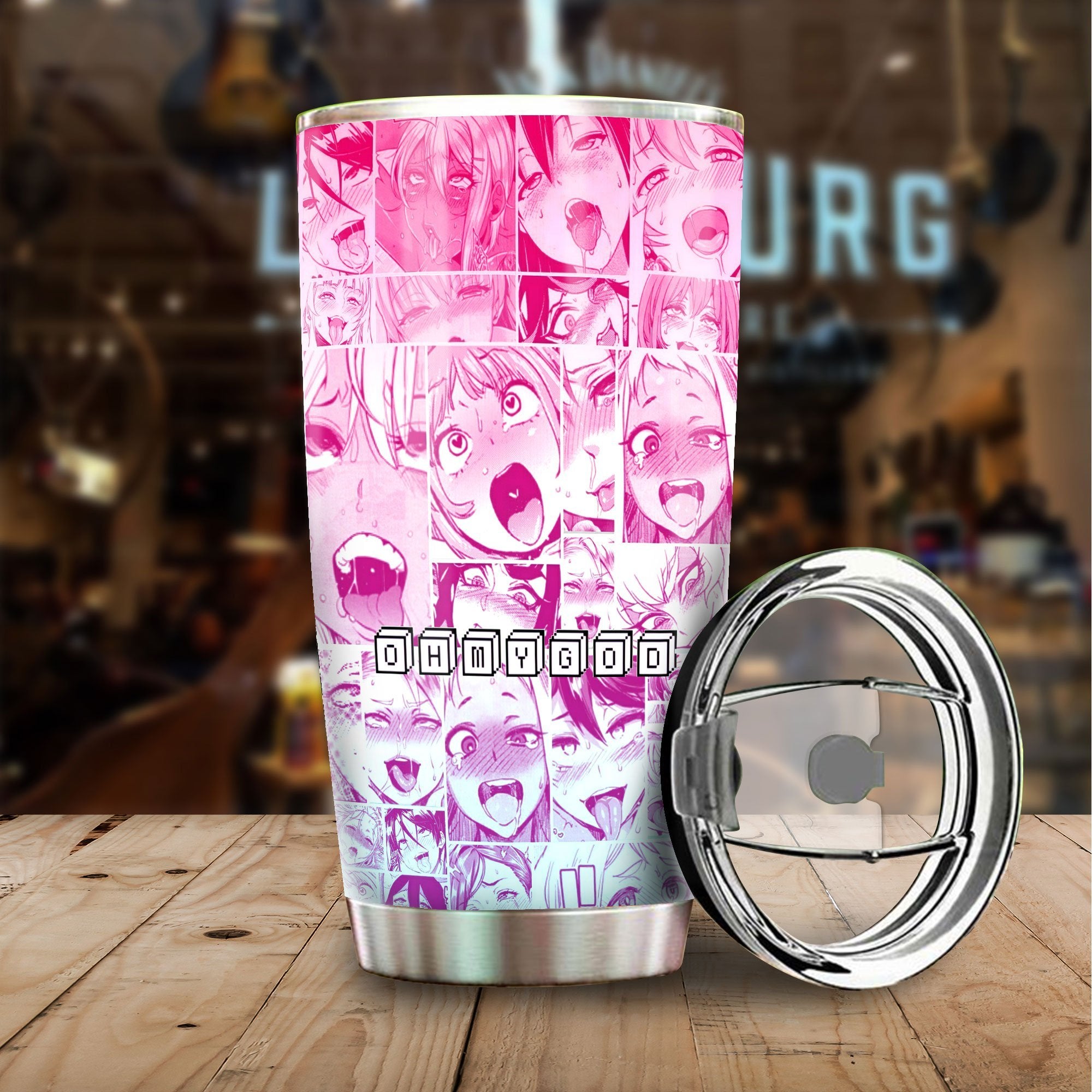Ahegao Tumbler Cup Custom Anime Car Interior Accessories - Gearcarcover - 1