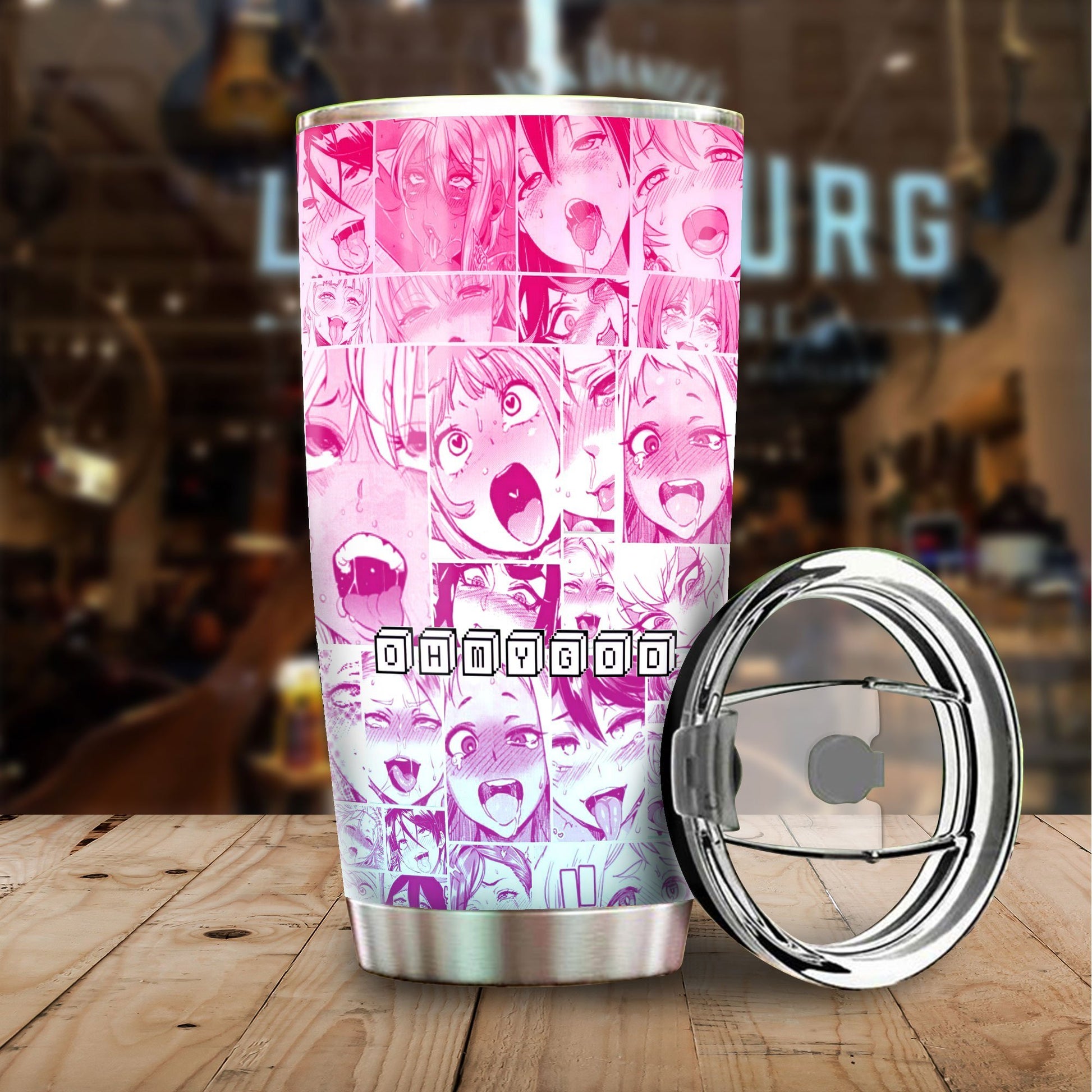 Ahegao Tumbler Cup Custom Anime Car Interior Accessories - Gearcarcover - 1