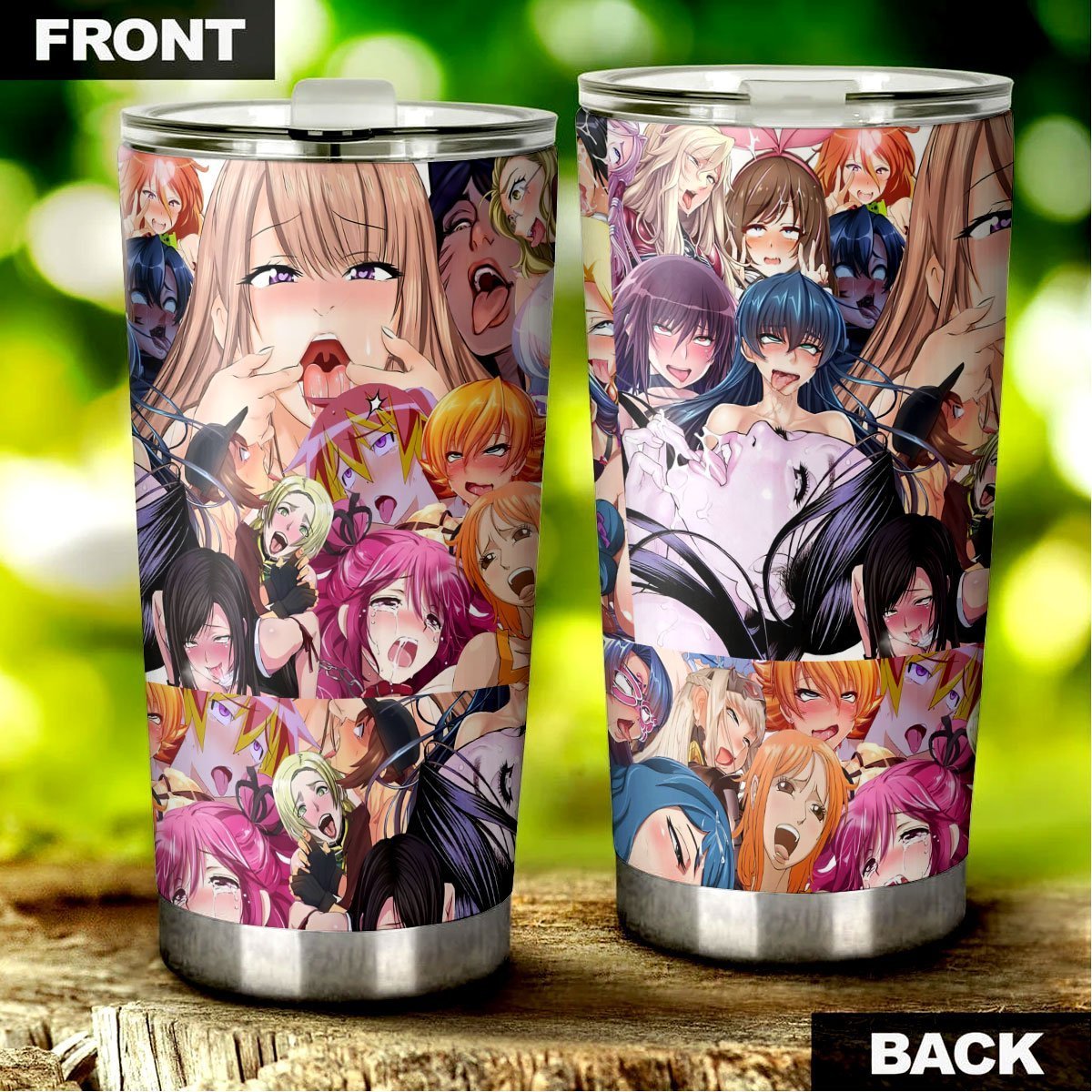 Ahegao Tumbler Cup Custom Pattern Car Interior Accessories - Gearcarcover - 3