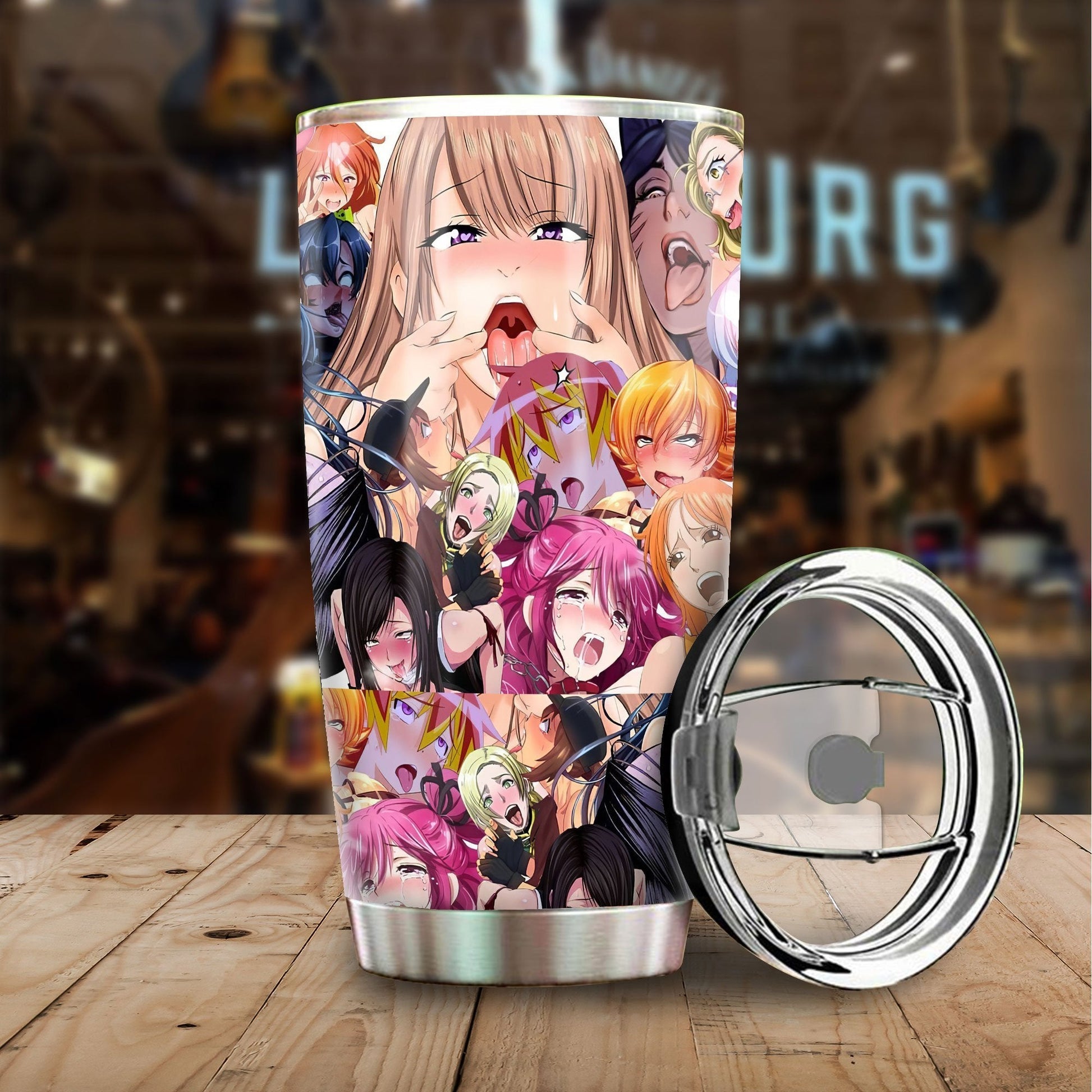 Ahegao Tumbler Cup Custom Pattern Car Interior Accessories - Gearcarcover - 1