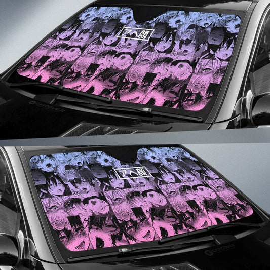 Ahegao Yaoi Car Sunshade Custom Car Interior Accessories - Gearcarcover - 2