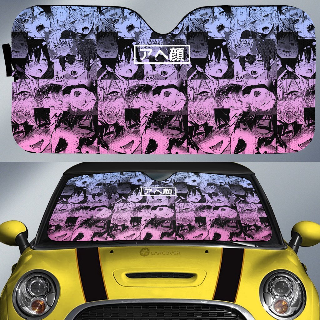 Ahegao Yaoi Car Sunshade Custom Car Interior Accessories - Gearcarcover - 1
