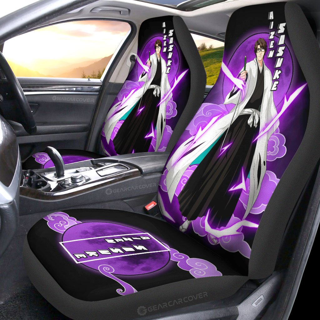 Aizen Sosuke Car Seat Covers Custom Anime Bleach Car Interior Accessories - Gearcarcover - 2