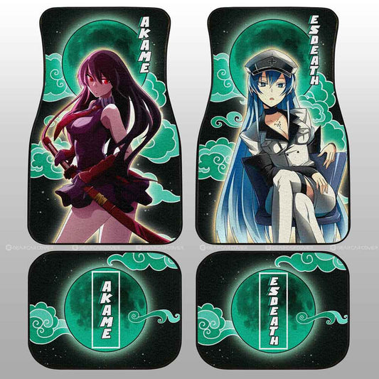 Akame And Esdeath Car Floor Mats Custom Akame Ga Kill Anime - Gearcarcover - 1