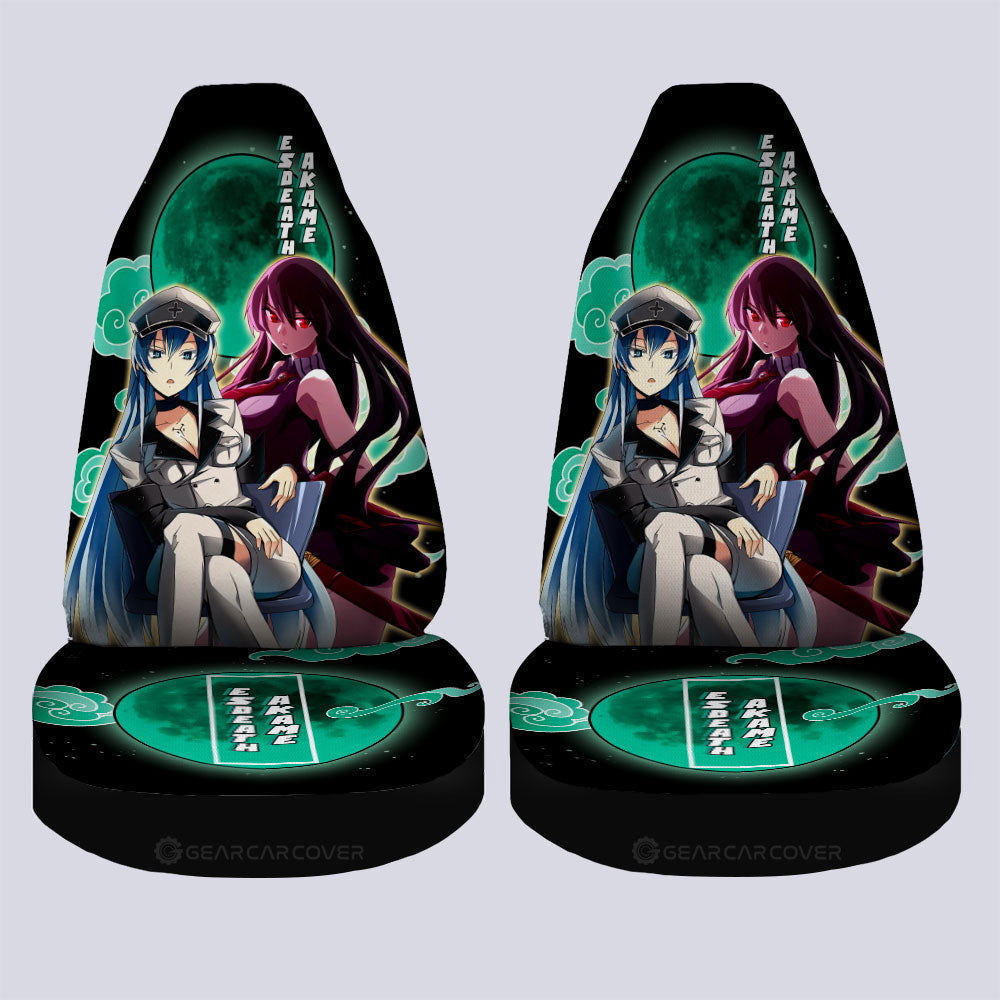 Akame And Esdeath Car Seat Covers Custom Akame Ga Kill Anime - Gearcarcover - 4
