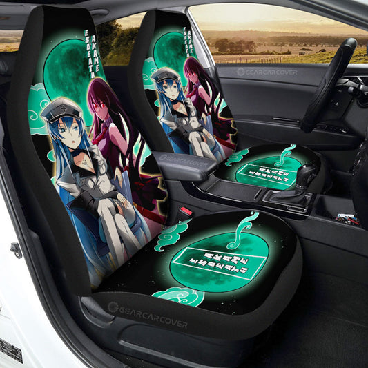 Akame And Esdeath Car Seat Covers Custom Akame Ga Kill Anime - Gearcarcover - 1