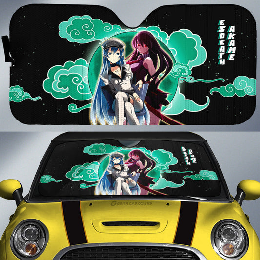 Akame And Esdeath Car Sunshade Custom Akame Ga Kill Anime - Gearcarcover - 1