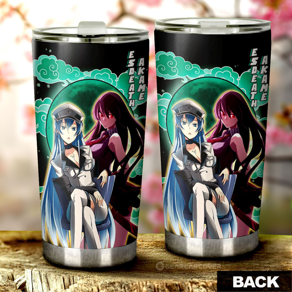 Akame And Esdeath Tumbler Cup Custom Akame Ga Kill Anime - Gearcarcover - 3