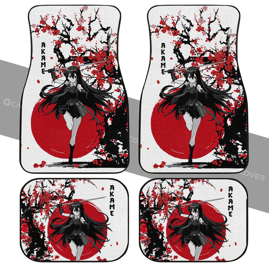 Akame Car Floor Mats Custom Akame Ga Kill Anime Car Accessories - Gearcarcover - 2