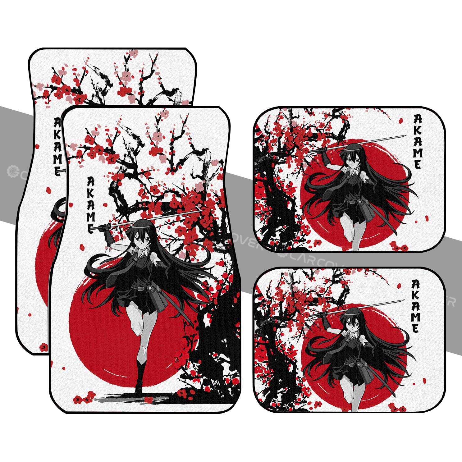 Akame Car Floor Mats Custom Akame Ga Kill Anime Car Accessories - Gearcarcover - 1