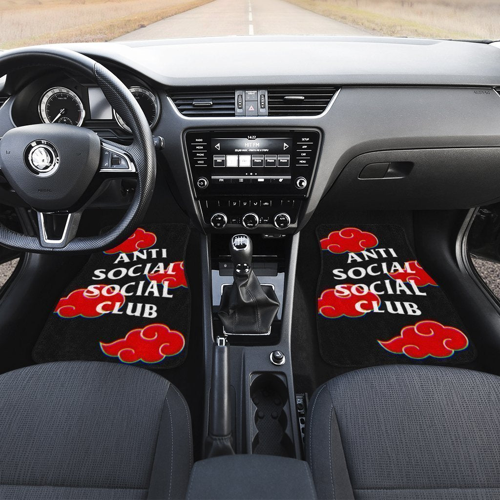 Akatsuki Anti Social Car Floor Mats Custom Anime Car Accessories - Gearcarcover - 2