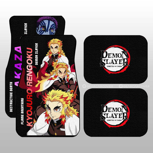 Akaza And Rengoku Car Floor Mats Custom Demon Slayer Anime - Gearcarcover - 2